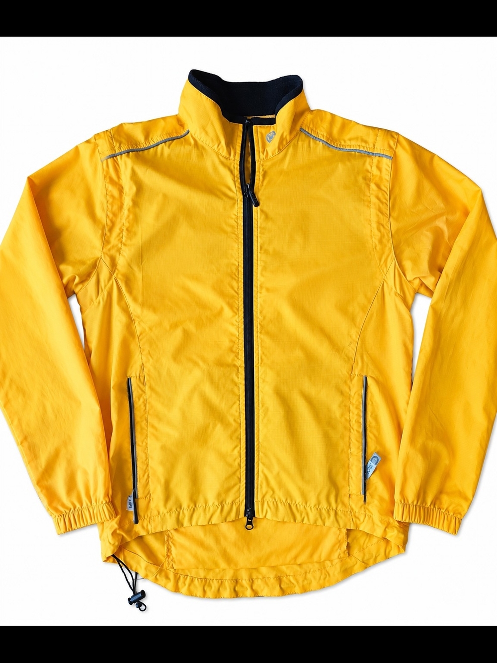 Canari Cycling Jacket Zip Off Sleeves Yellow Zip Up Size Small